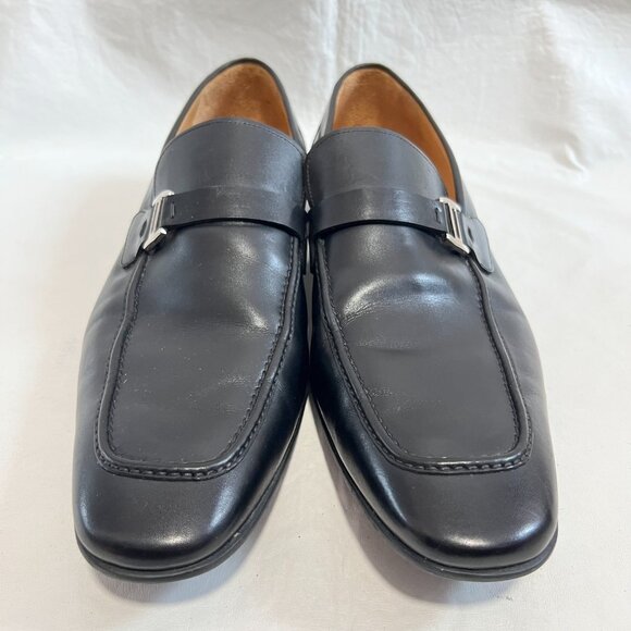 Magnanni slip on shoes Lino Loafer black leather US mens size 15 rubber soles - Picture 2 of 15
